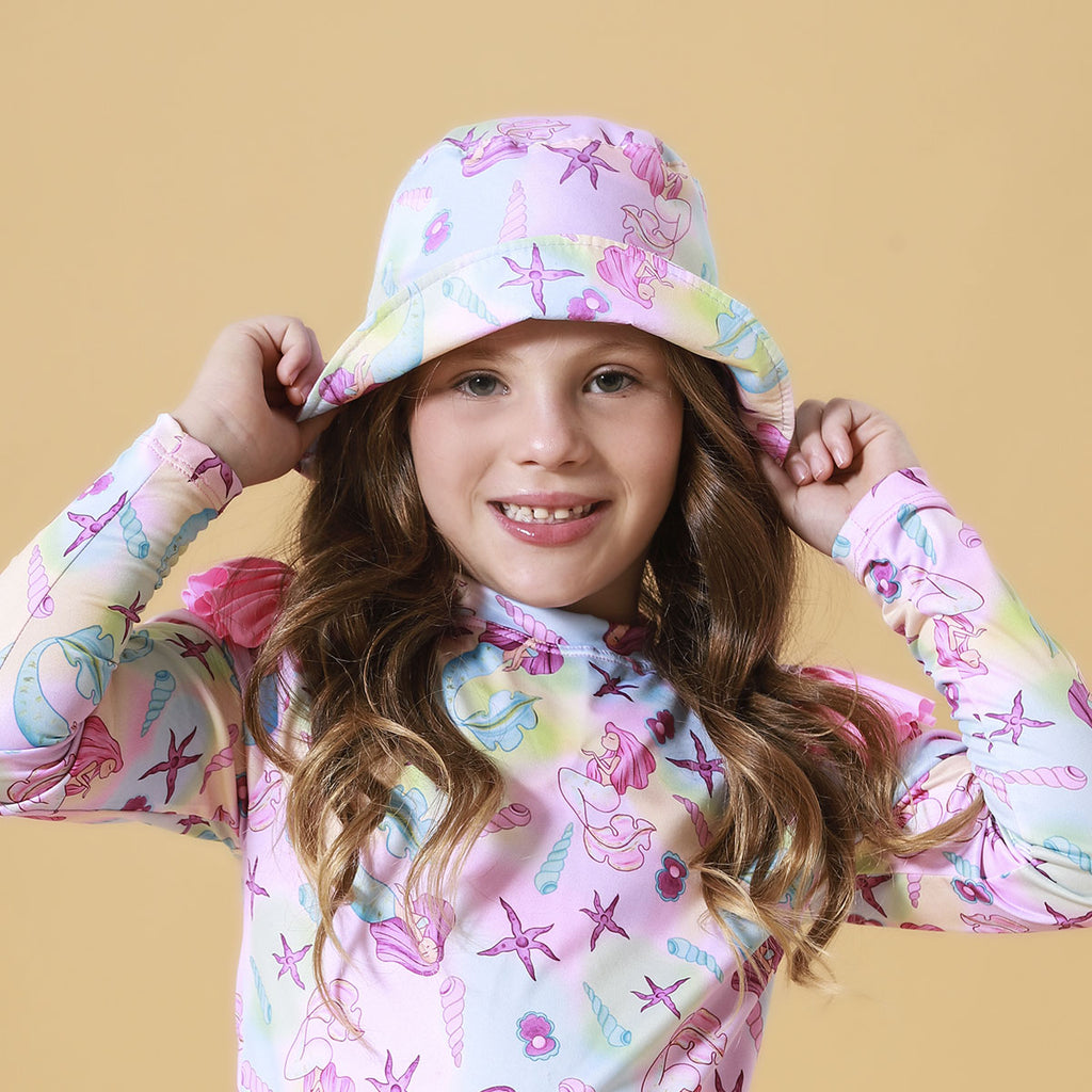Chapéu Infantil Menina Proteção UV 50+ Sereia - Everly
