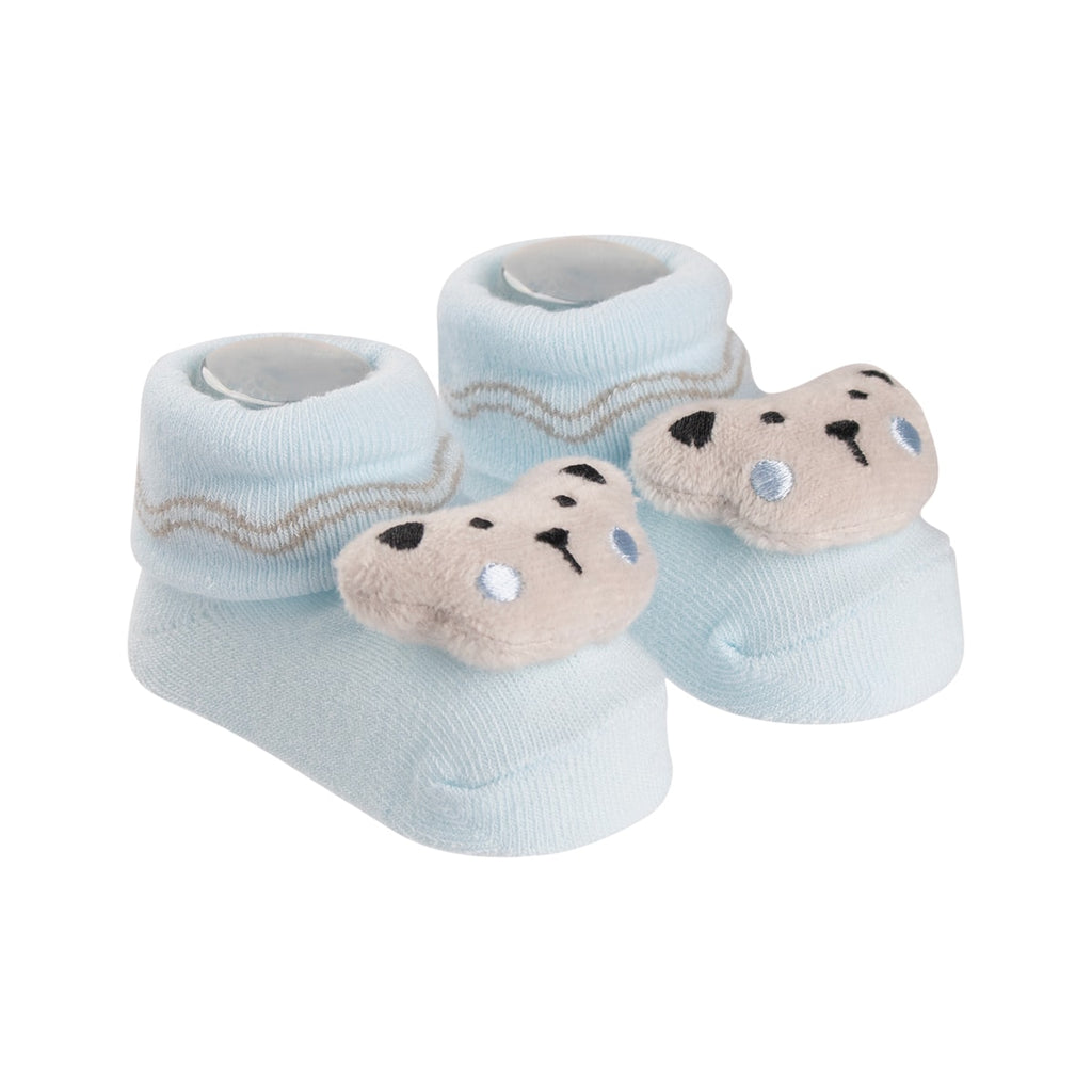 Meia Bichinho Bebê Menino RN C/ Chocalho Urso - Pimpolho