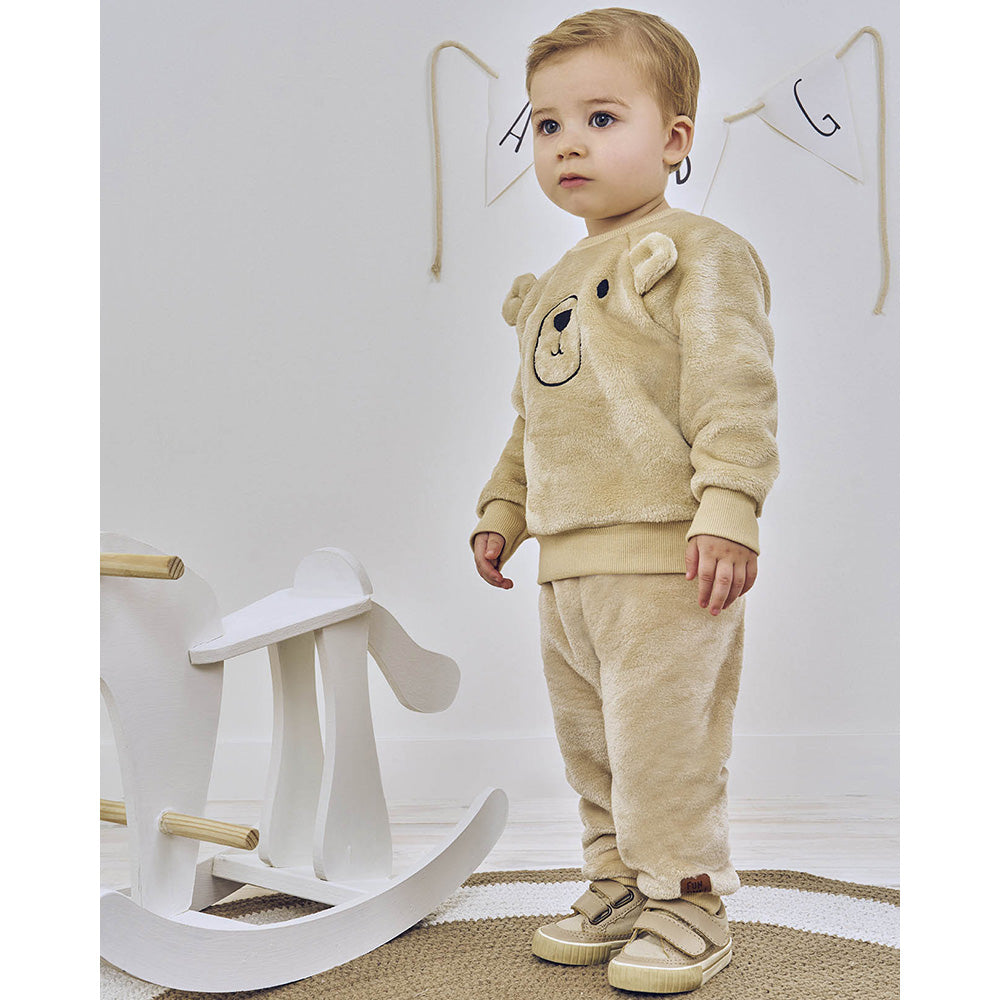 Conjunto Menino Blusão e Calça em Pelo Fleece Urso - Abrange