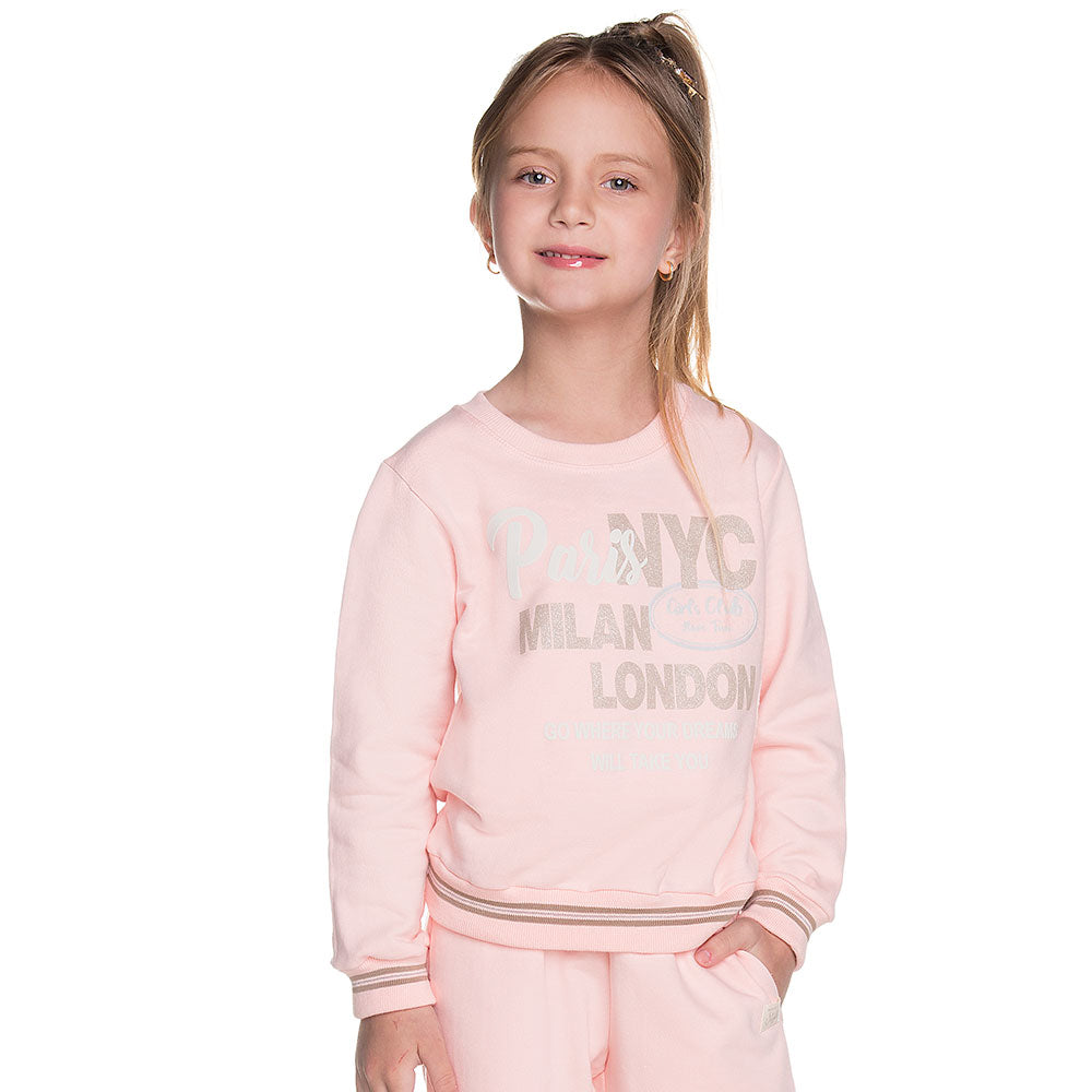 Conjunto Infantil Menina Moletom Peluciado Paris - Have Fun