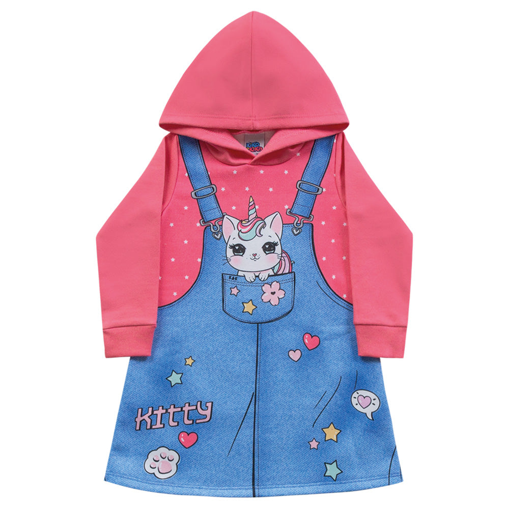 Vestido Infantil Moletom Peluciado Unicórnio - Kiko e Kika