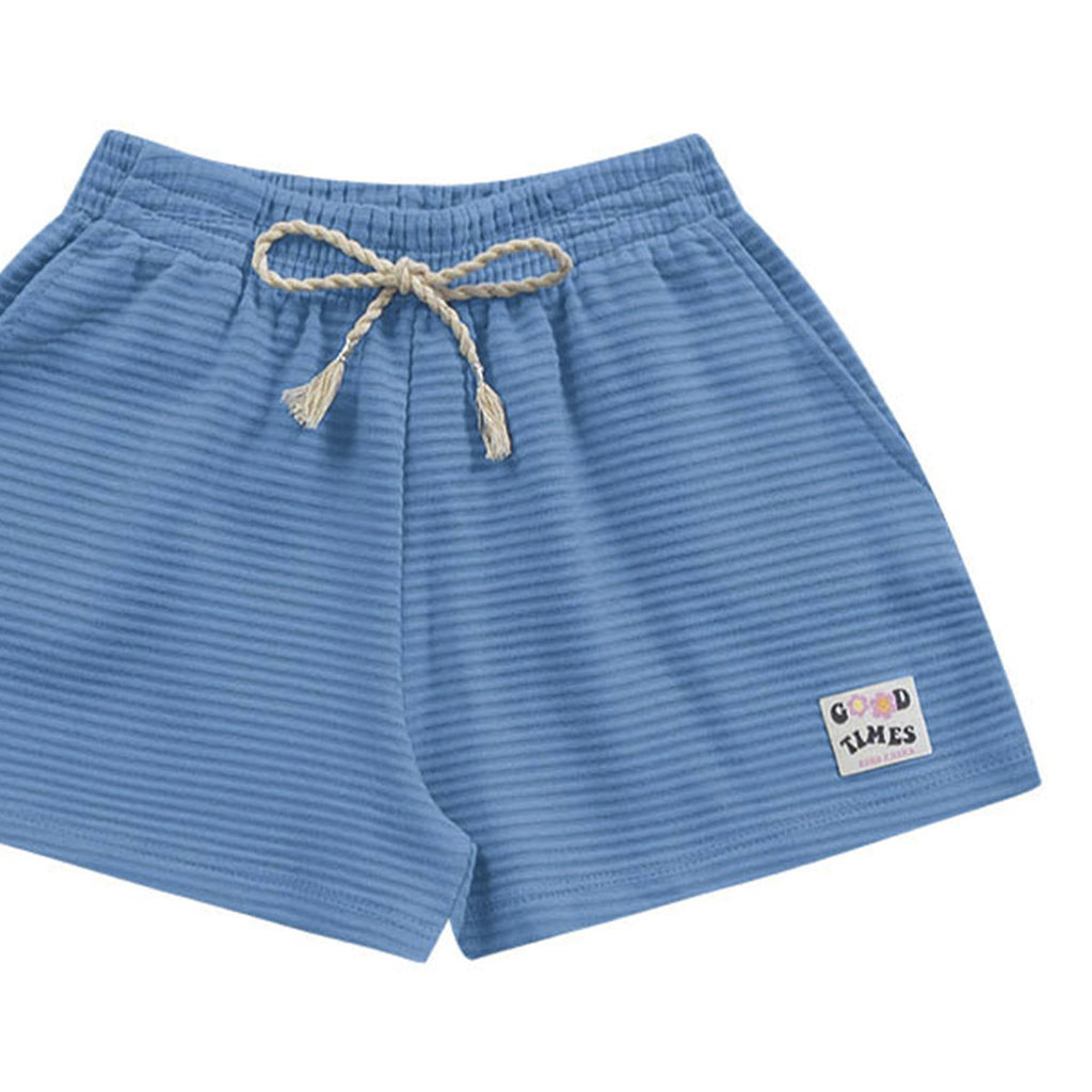 Short Infantil Femino em Moletom Gorgurão - Kiko e Kika