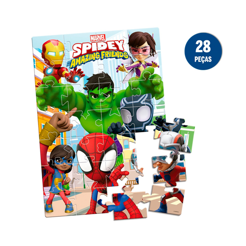 Quebra-Cabeça de Chão Vingadores Grandinho 28 Peças - Toyster