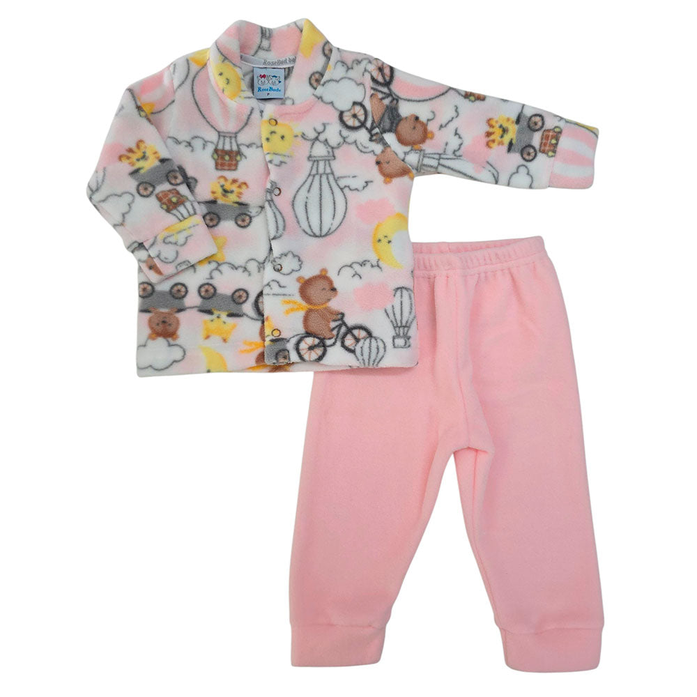 Conjunto Pijama Soft Com Abertura Frontal Balão - Rosebud