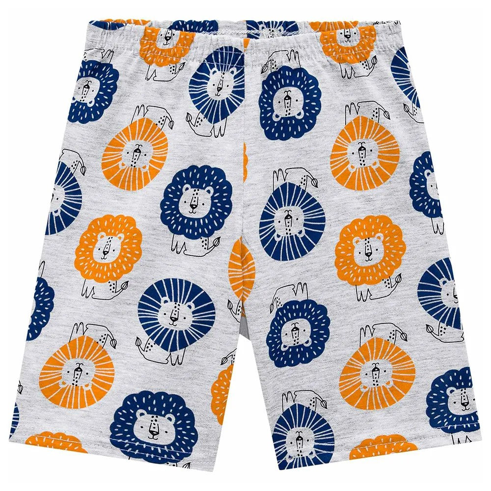 Pijama Infantil Menino Brilha no Escuro Cinza Leão - Kyly