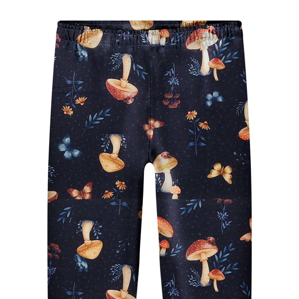 Calça Legging Infantil Menina Moletinho Soft Cogumelos - Alakazoo