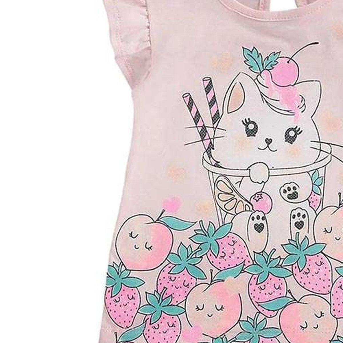 Conjunto Bebê Gatinho Estampado Rosa Soft - Marlan