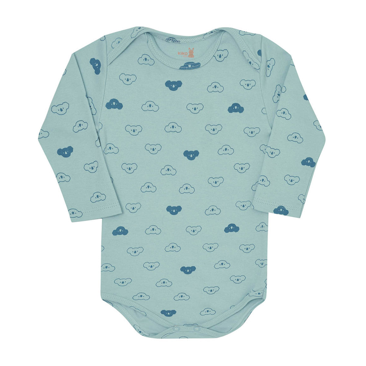 Body Manga Longa Bebê Menino Verde Coalas - Kiko Baby