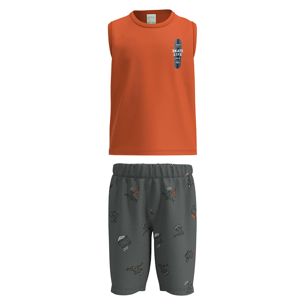 Conjunto Infantil Menino Regata e Bermuda Skate - Alakazoo
