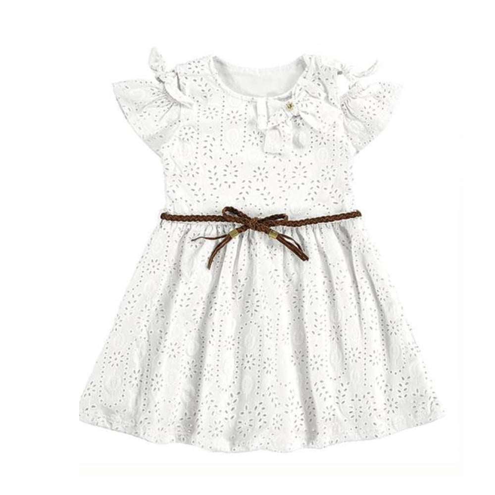 Vestido Lazie Branco Com Cinto - Angerô