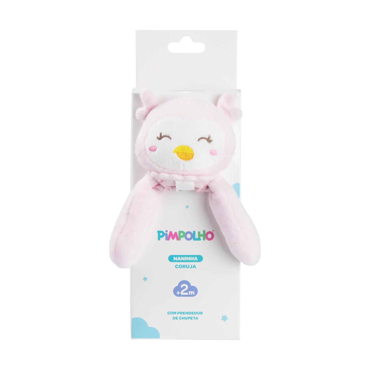 Naninha Bebê Menina Soft Rosa Coruja - Pimpolho