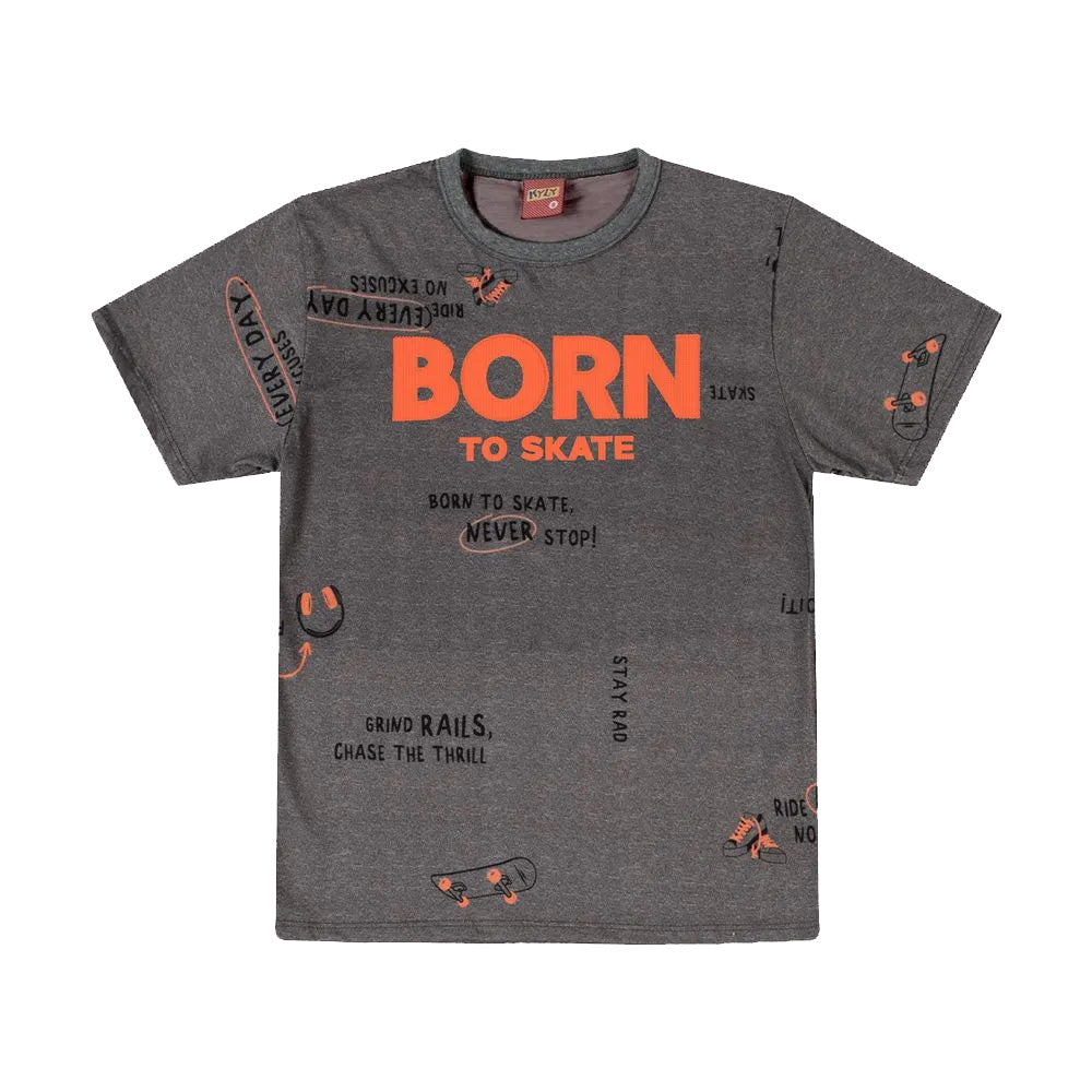 Camiseta Manga Curta Infantil Menino Lettering - Kyly