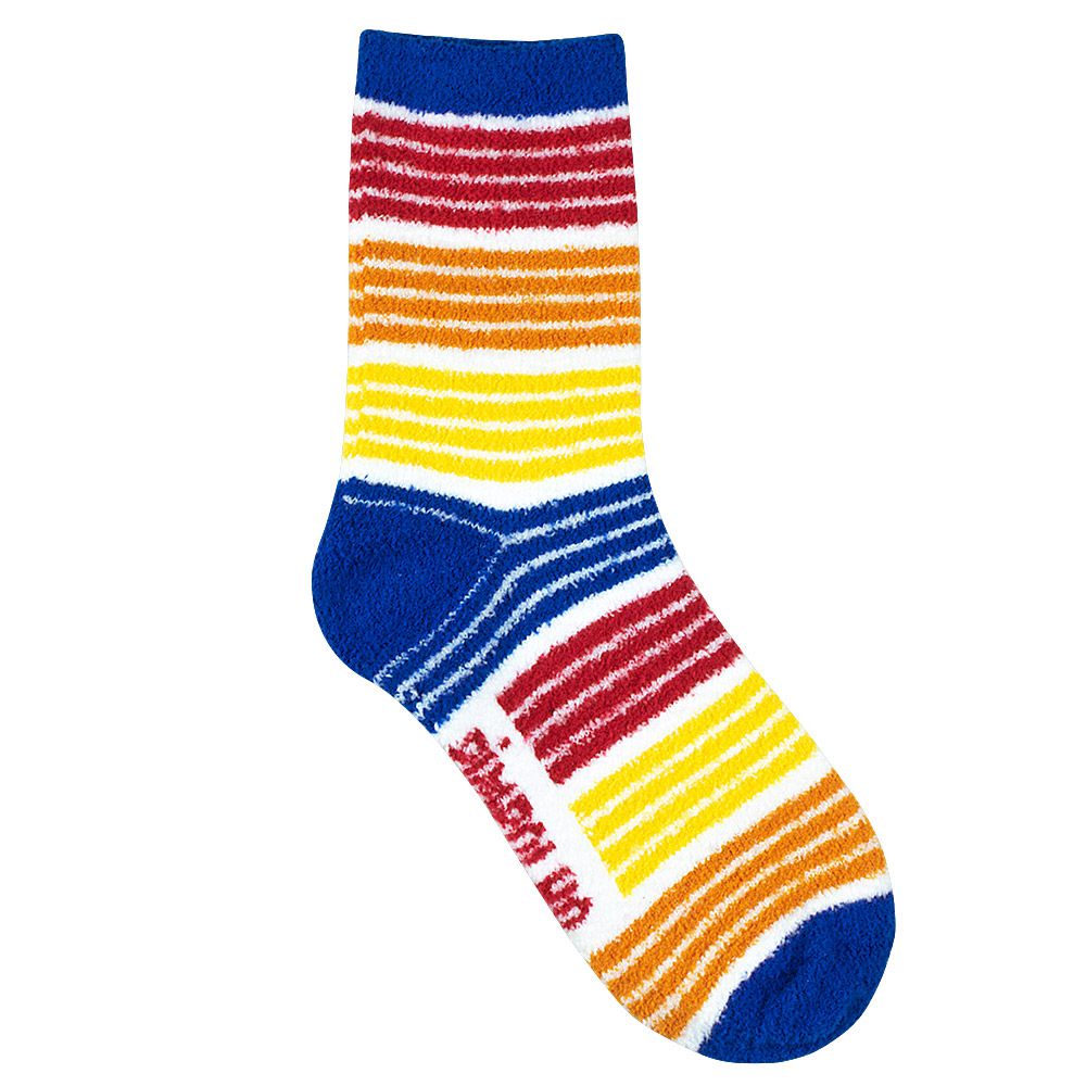 Meia Felpuda Infantil Menino 31-34 Marinho Listras - Pimpolho
