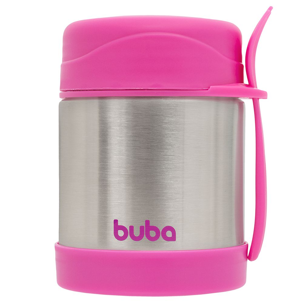 Pote Térmico Infantil Inox Com Garfo Liso - Buba