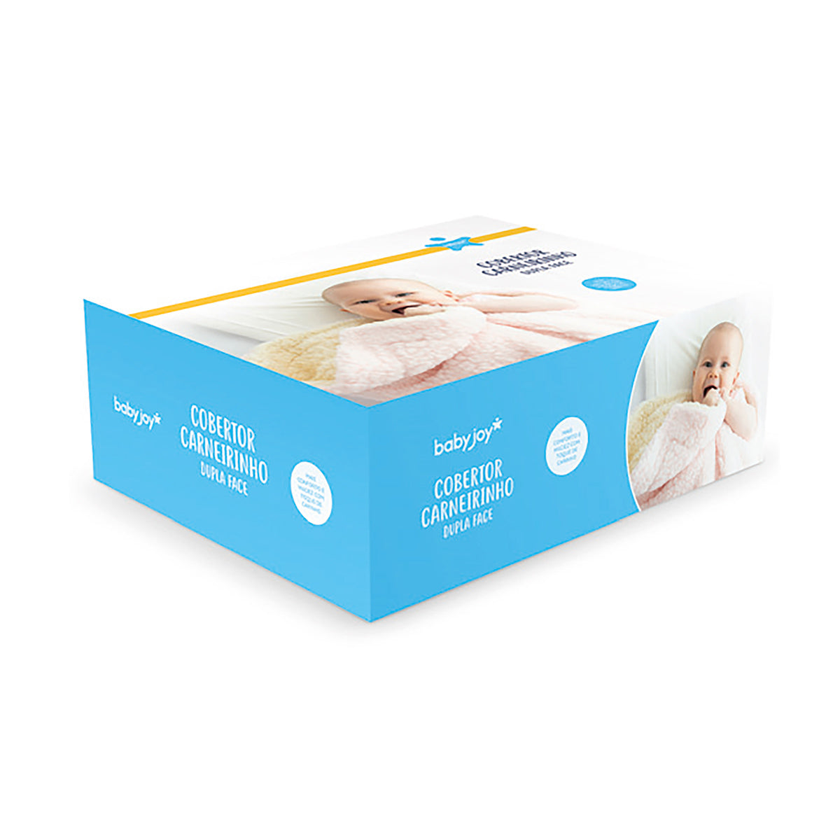 Cobertor Carneirinho Sherpa Dupla Face Liso - Baby Joy