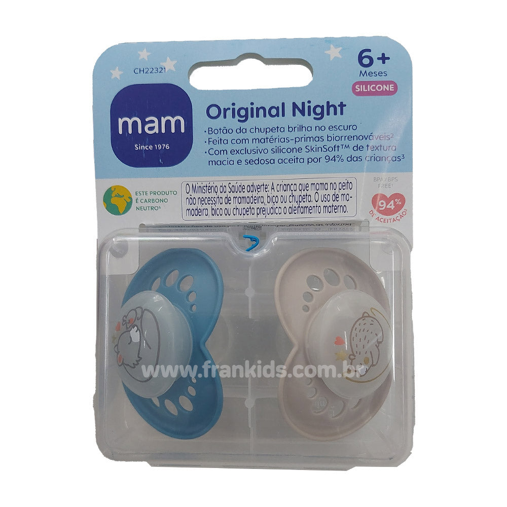 Chupeta Original Night 6+ Meses C/ 2 Unidades - MAM