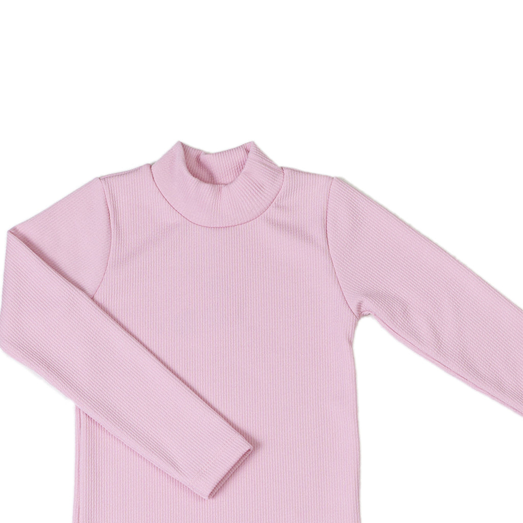 Blusa Gola Alta Canelado Enrugado Rosé - Have Fun
