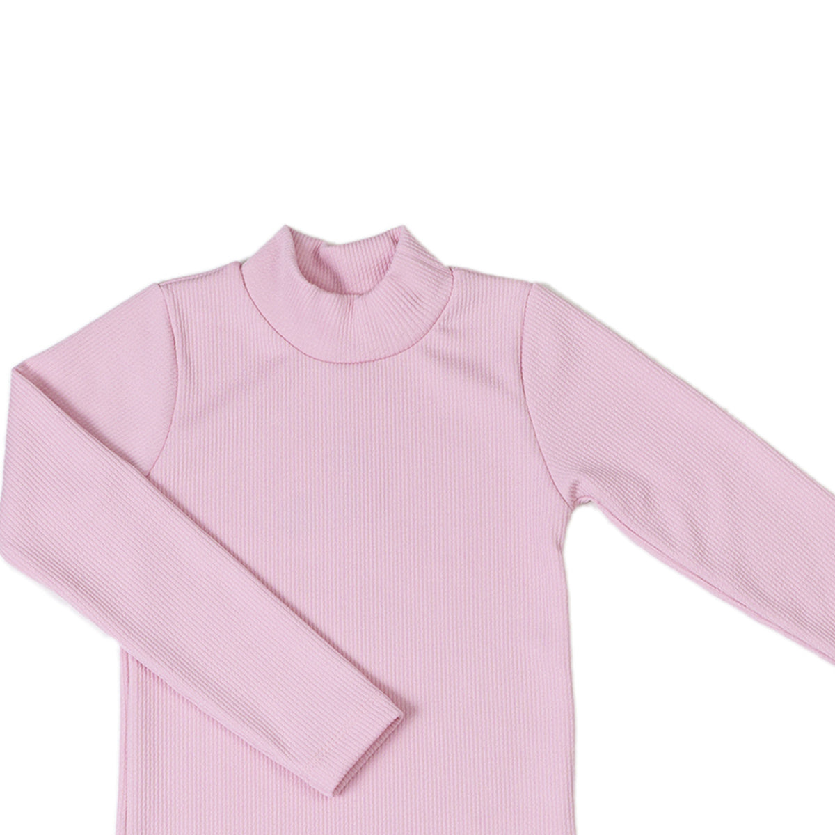 Blusa Gola Alta Canelado Enrugado Rosé - Have Fun