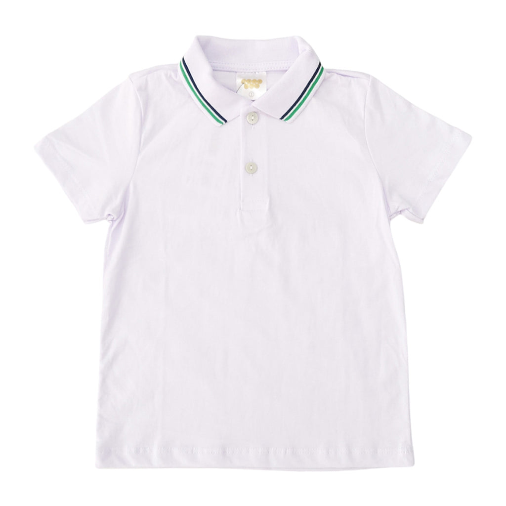 Camisa Polo Básica Com Gola Listrada Meia Malha - Have Fun