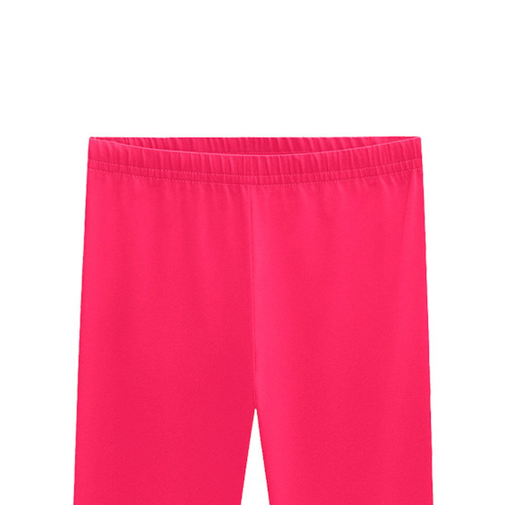 Calça Legging Infantil Básica em Cotton Rosa Carmim  - Kyly