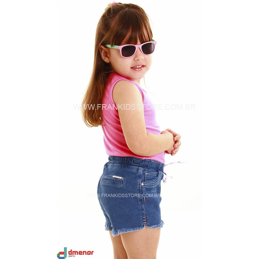 Short Jogger Jeans Macio Bebê Infantil Azul - Dmenor
