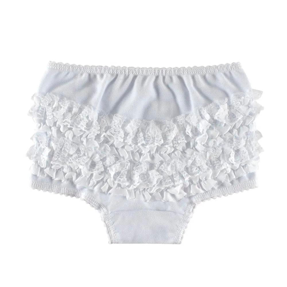 Calcinha Bebê Piquê Rendada - Everly