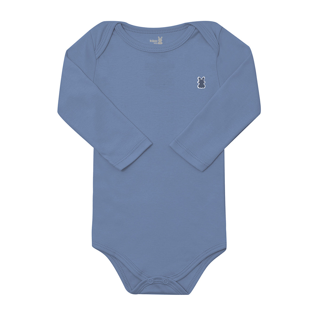 Body Manga Longa Bebê Unissex Em Suedine - Kiko Baby