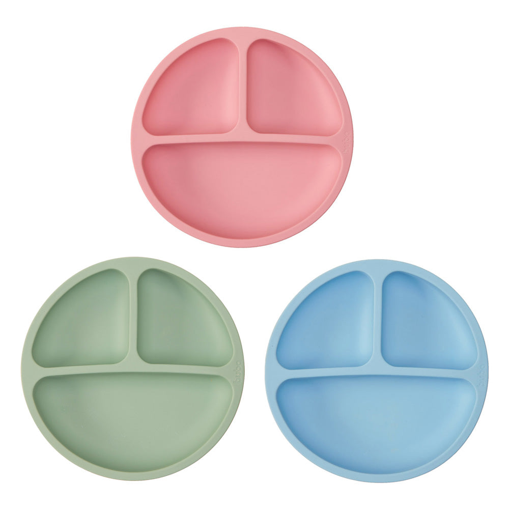 Prato Bebê em Silicone Com Divisória e Ventosas - Buba