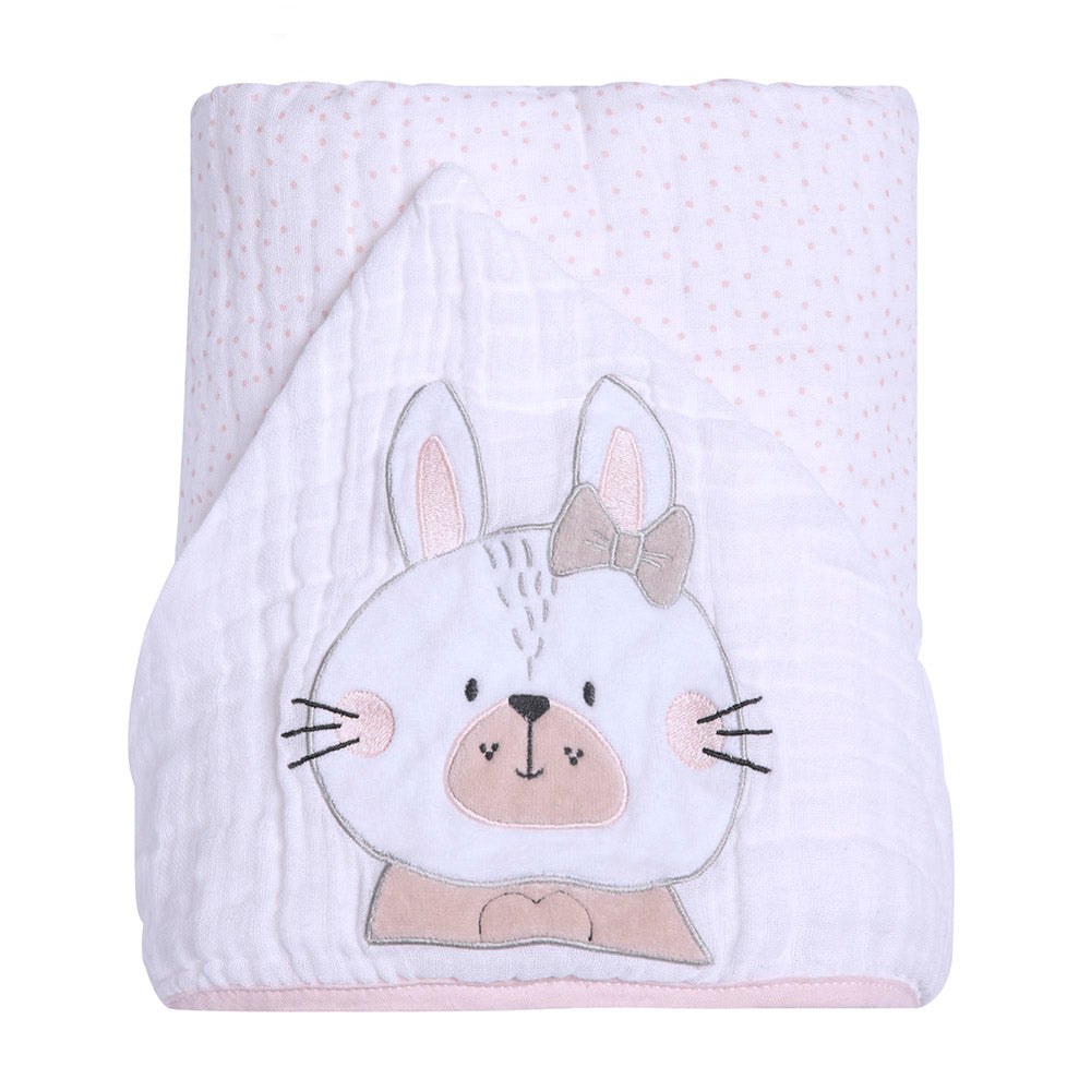 Toalha de Banho Soft Friends C/ Capuz Bordado 90x75CM - Papi