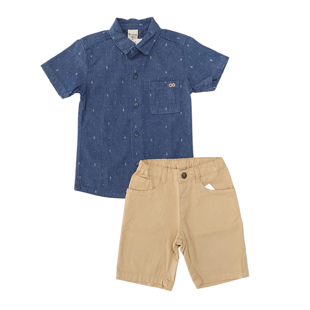 Conjunto Camisa Jeans e Bermuda Sarja - Have Fun