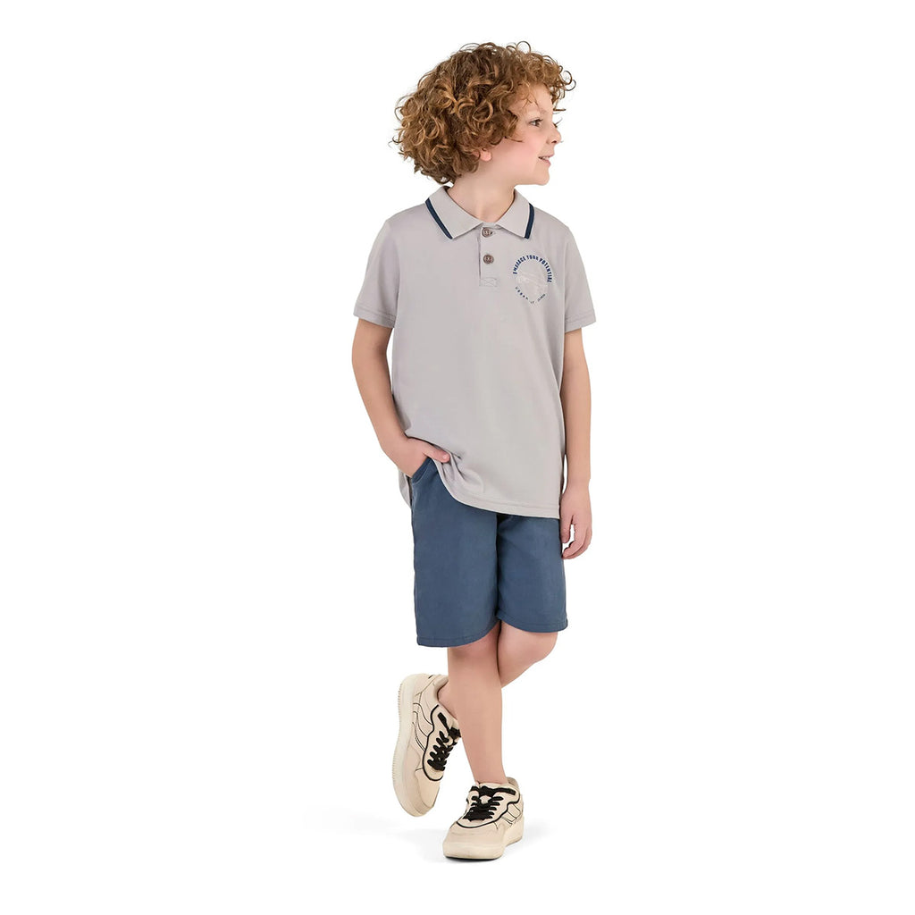 Conjunto Infantil Menino Camisa Polo e Bermuda - Elian
