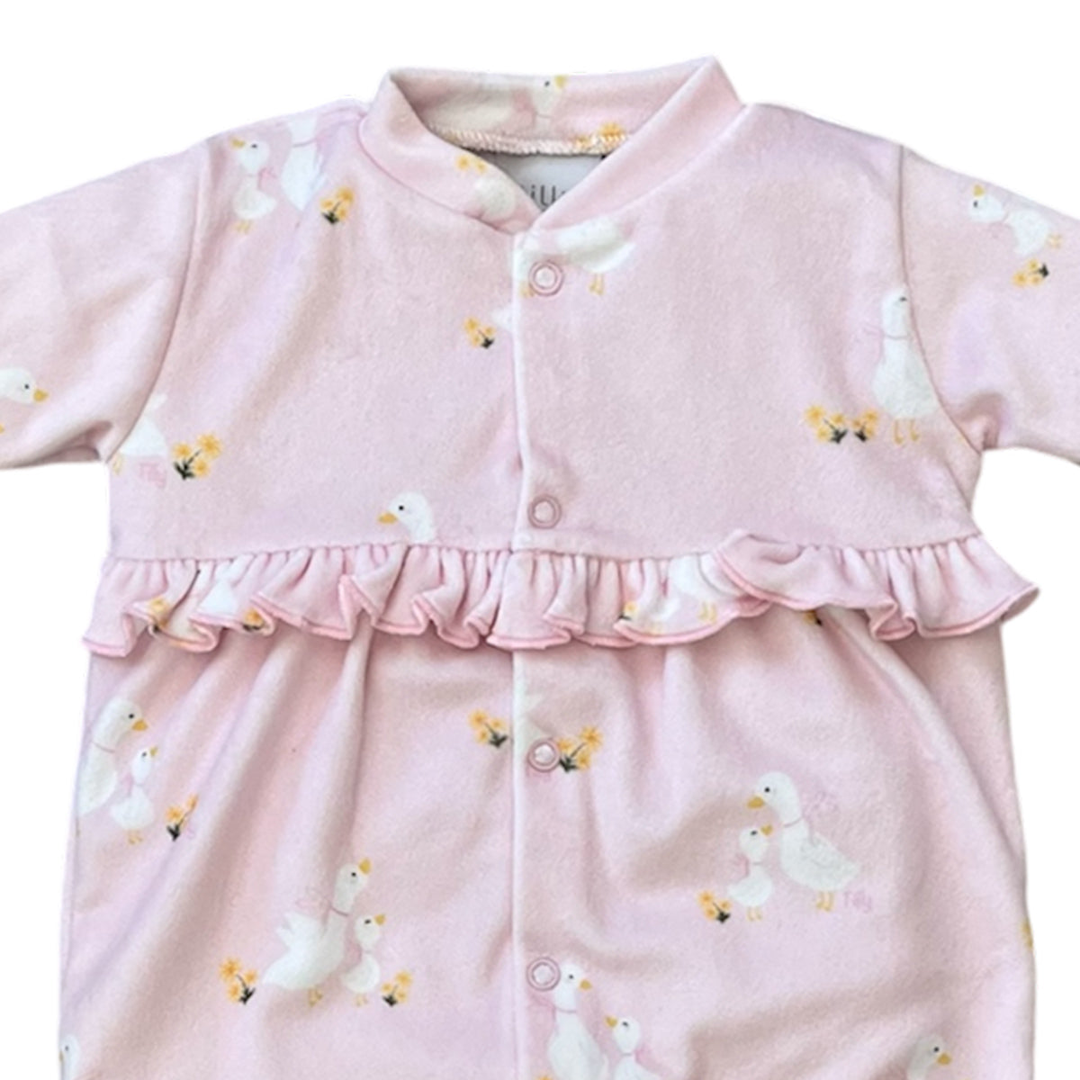 Macacão Plush Bebê Menina Patinhas - Tilly Baby