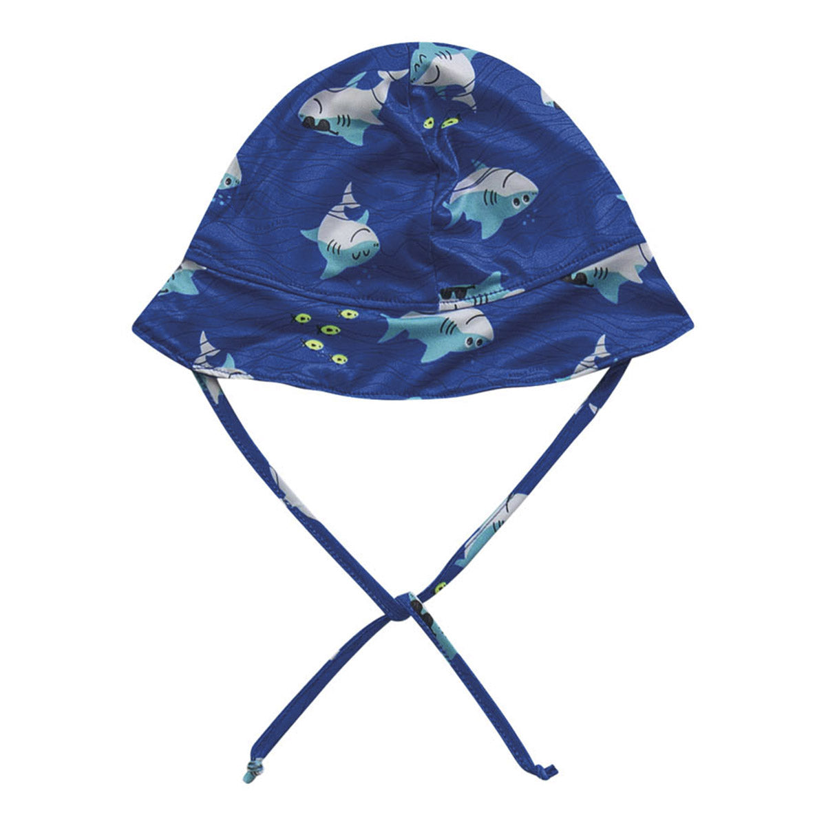 Chapéu Bebê Menino Proteção UV 50+ Tubarões - Kiko e Kika