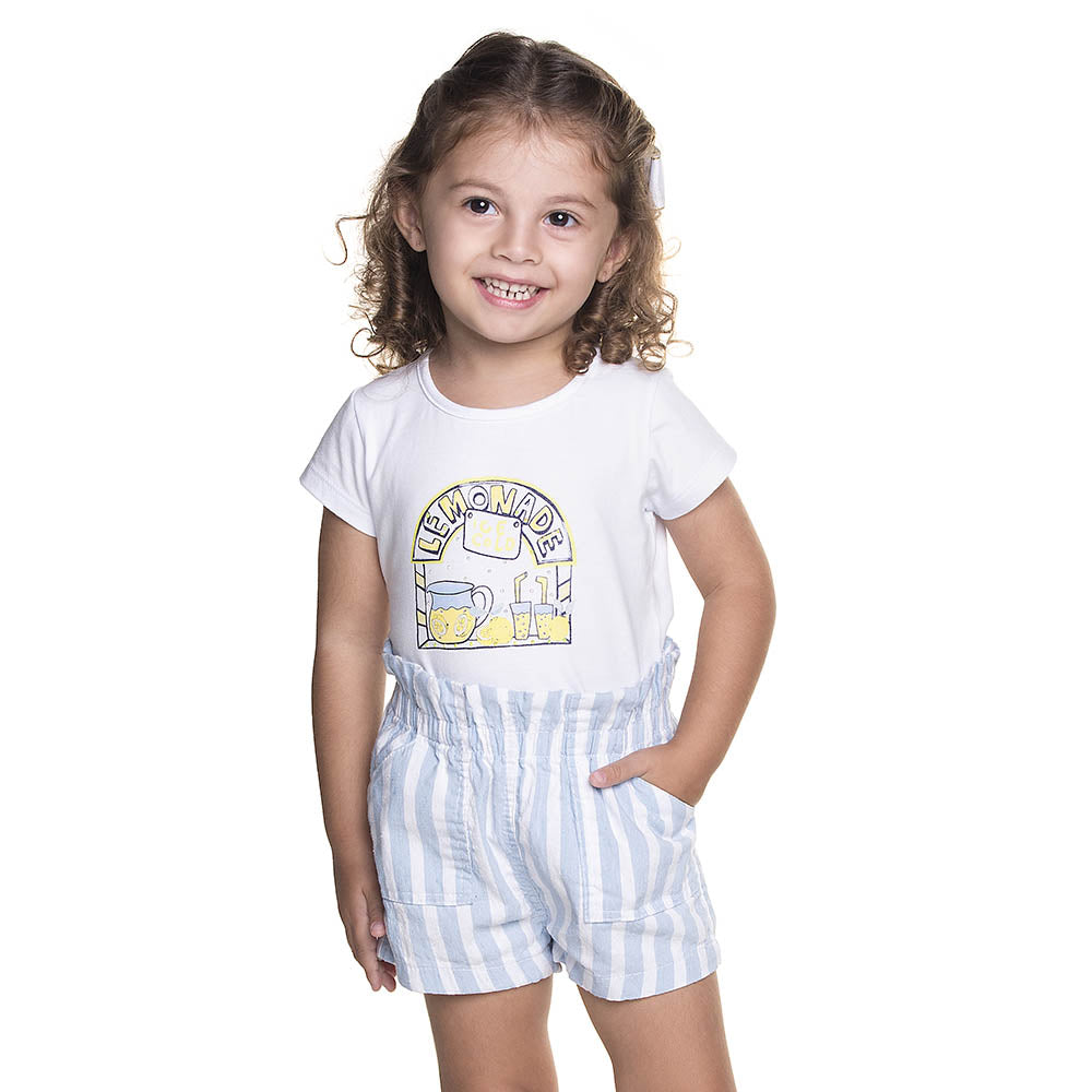 Conjunto Lemonade Blusa Cotton e Shorts Sarja Eco - Have Fun
