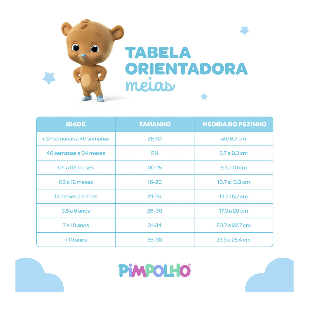 Kit 3 Pares Meia Infantil Menino 26-30 Cachorro - Pimpolho