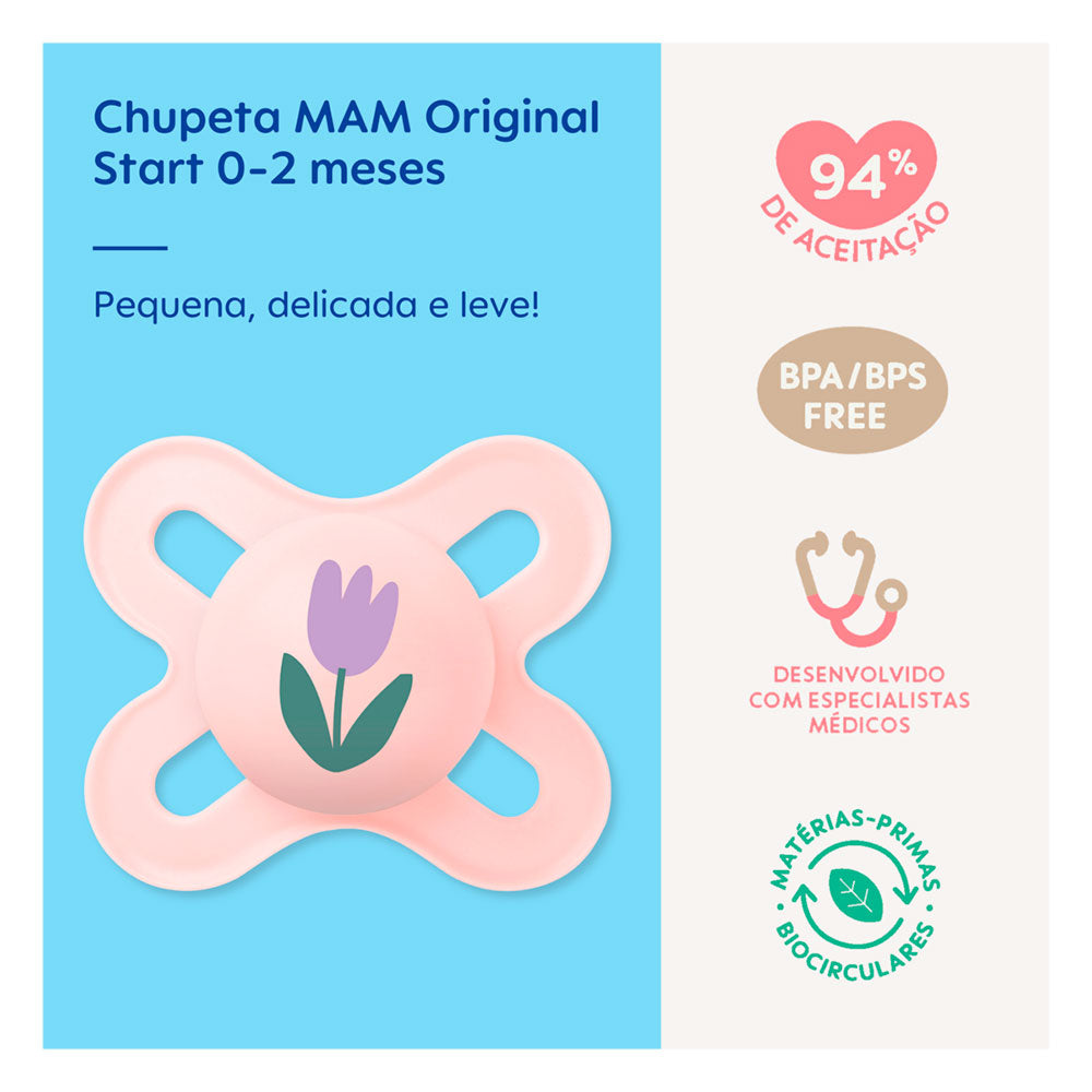 Chupeta Original Start 0 a 2 Meses - MAM