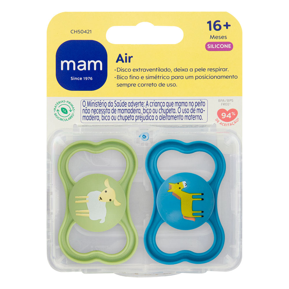 Chupeta Air 16+ Meses (Extra ventilada) C/ 2 Un - MAM