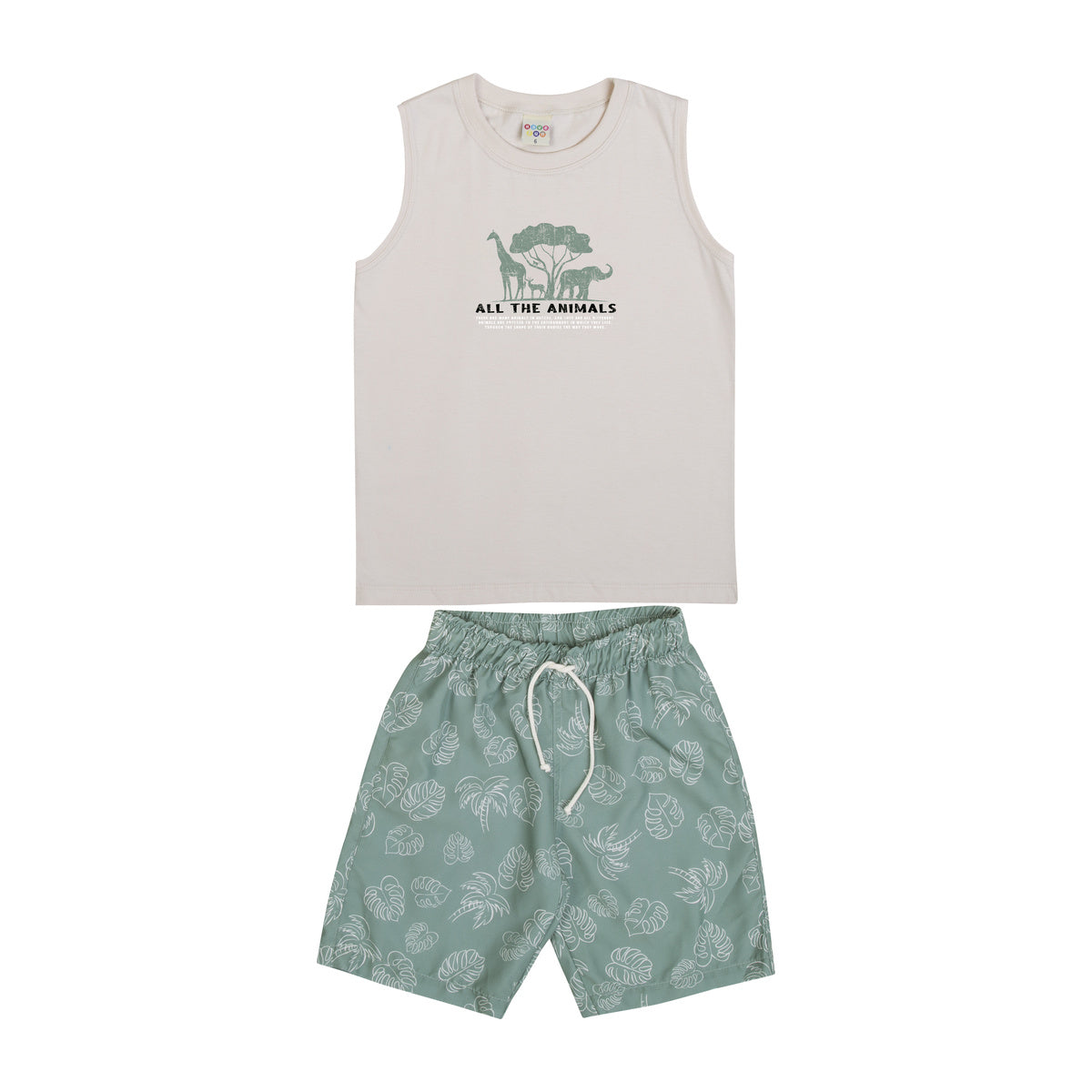 Conjunto Infantil Nature Regata e Bermuda Tactel - Have Fun