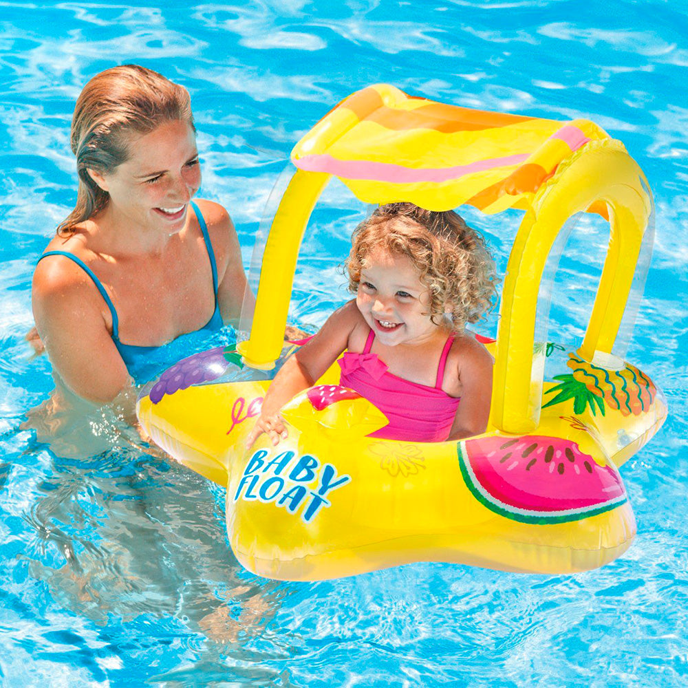Boia Baby Bote Inflável Kiddie Com Cobertura Frutas - Intex