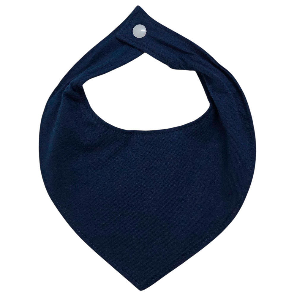 Babador Bandana Impermeável Bebê Liso Azul Marinho