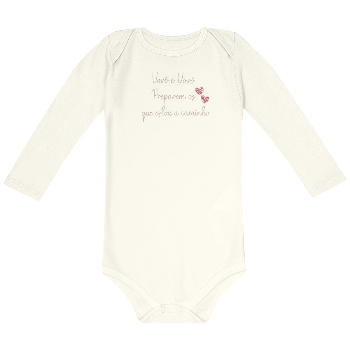 Body Manga Longa Bebê Unissex Vovô e Vóvó Estou a Caminho - Kiko Baby