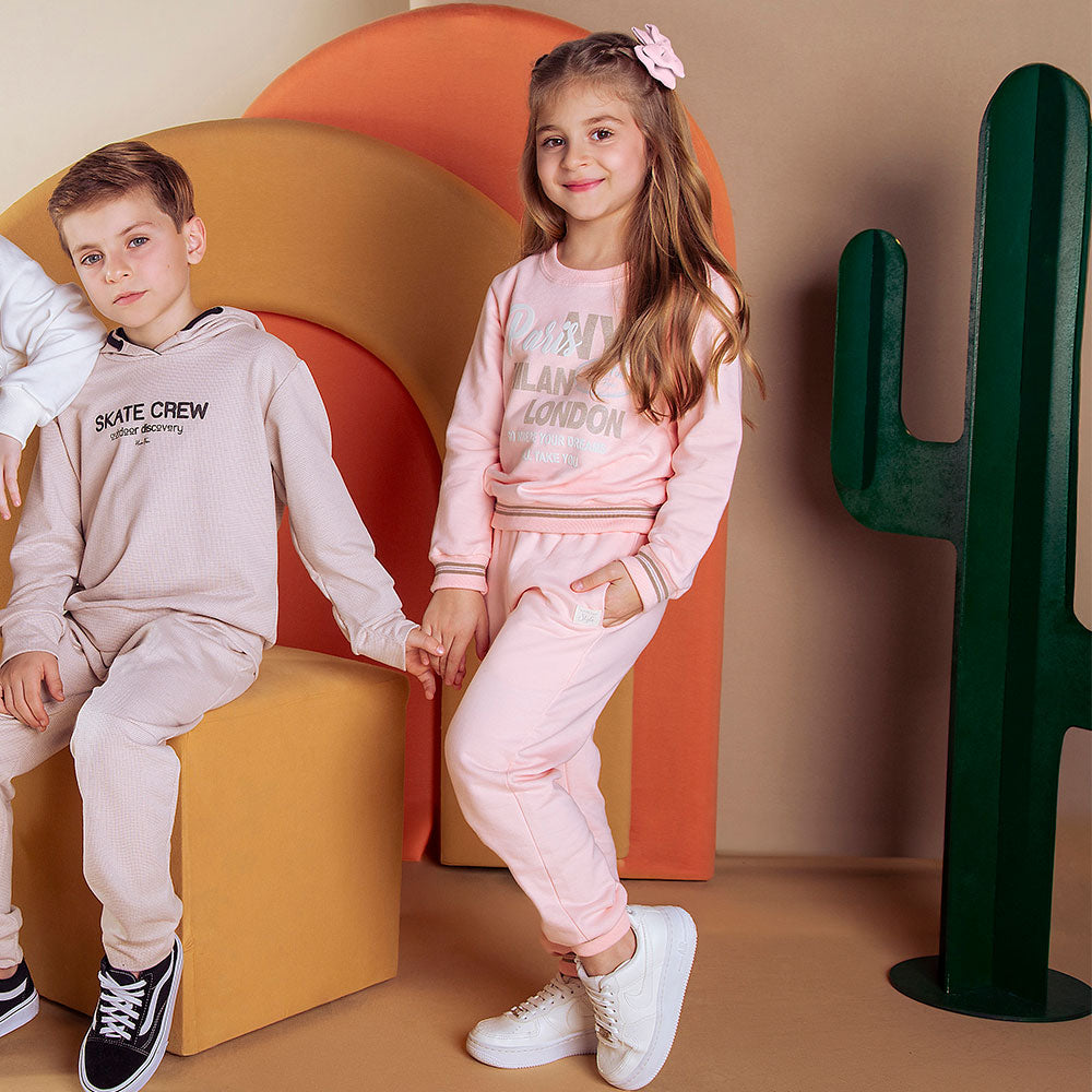 Conjunto Infantil Menina Moletom Peluciado Paris - Have Fun