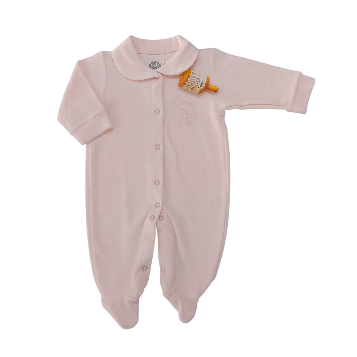 Macacão em Plush Pettenati Rosa C/ Bordado - Odicon