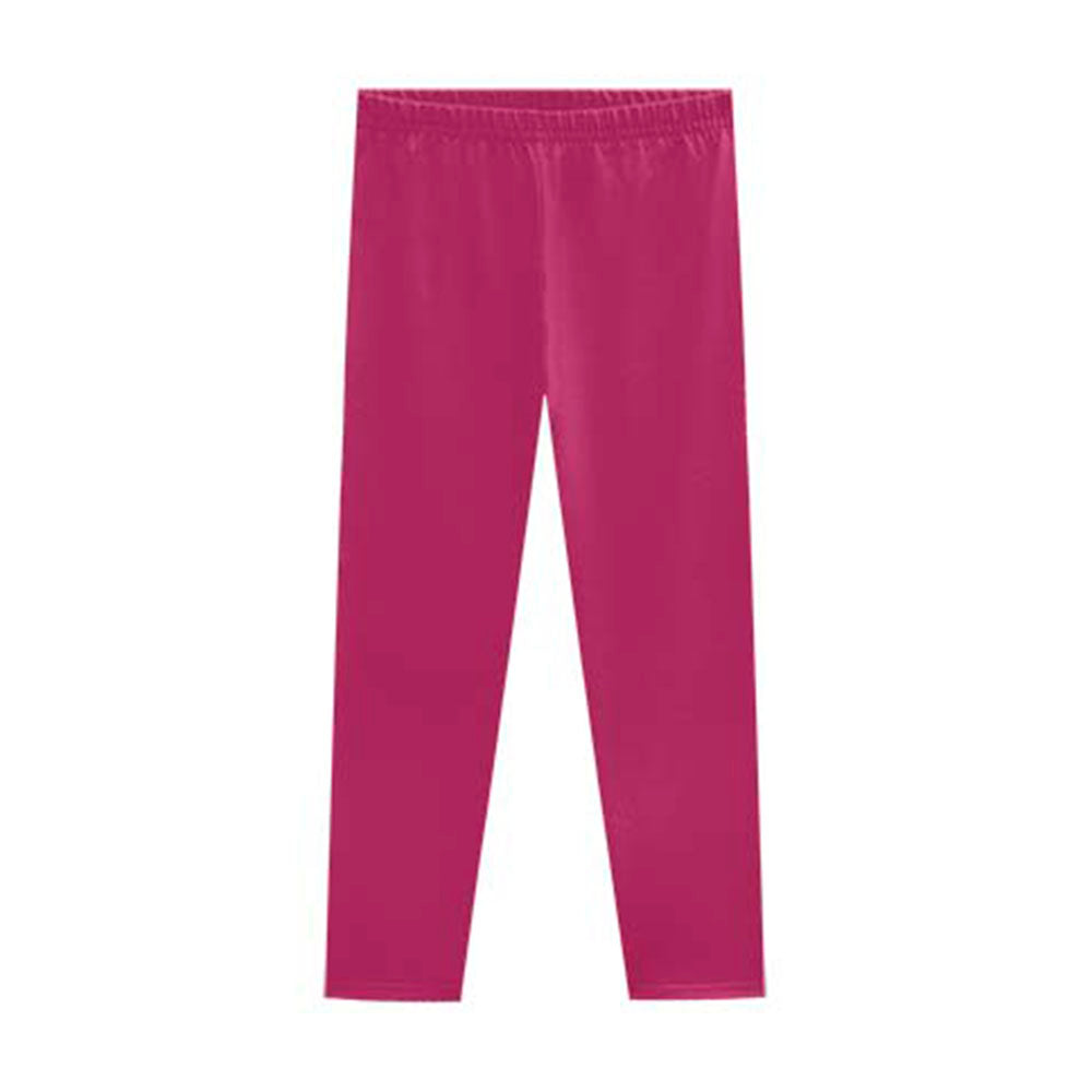 Calça Legging Infantil Básica em Cotton Magenta - Kyly