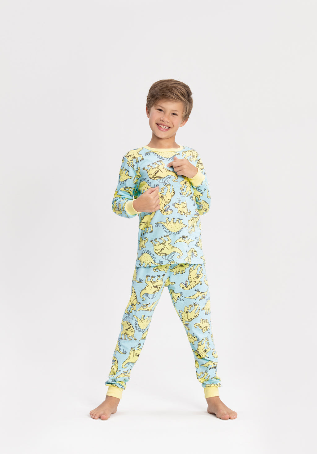 Pijama Infantil Menino Brilha no Escuro Dinos - Alakazoo