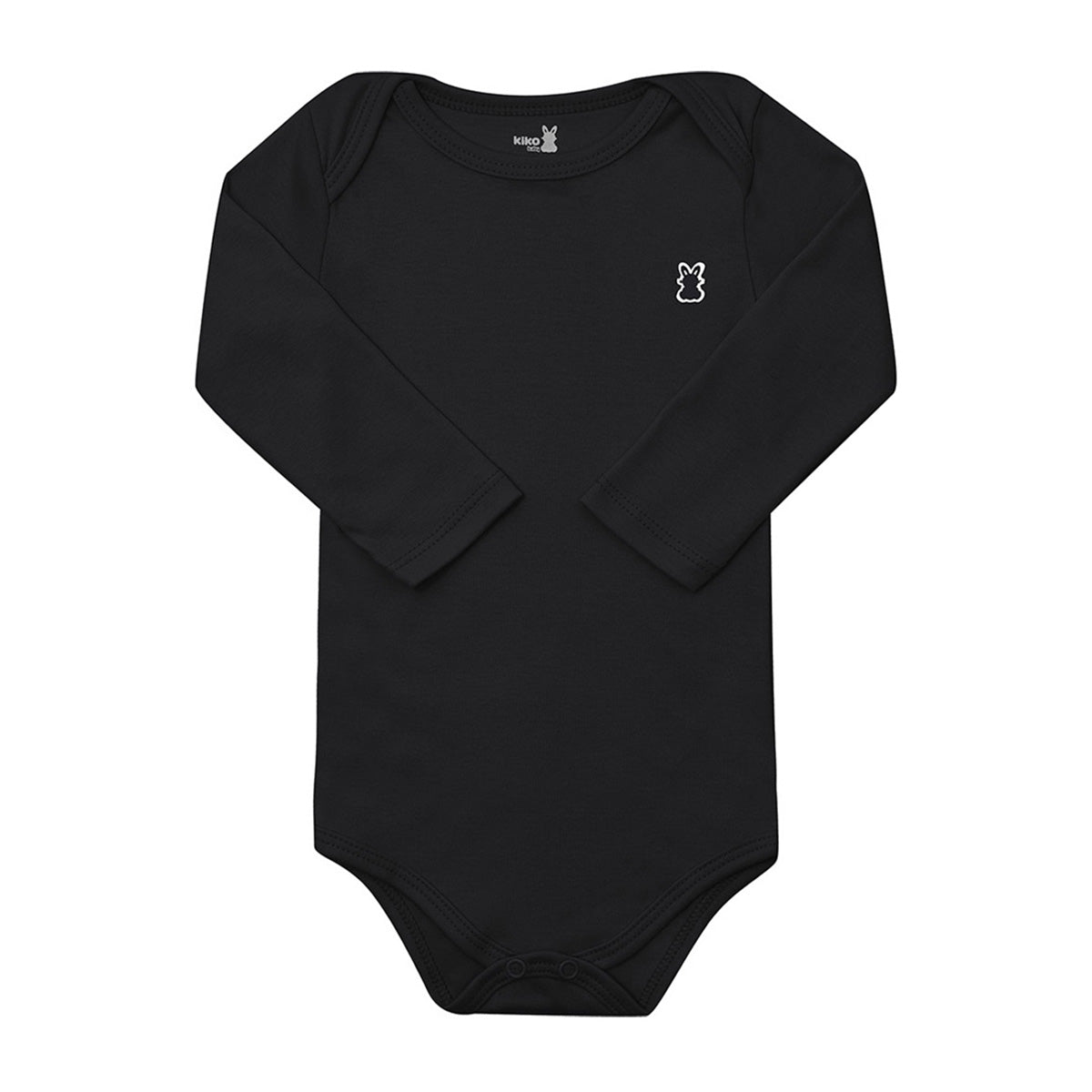 Body Manga Longa Bebê Unissex Em Suedine - Kiko Baby