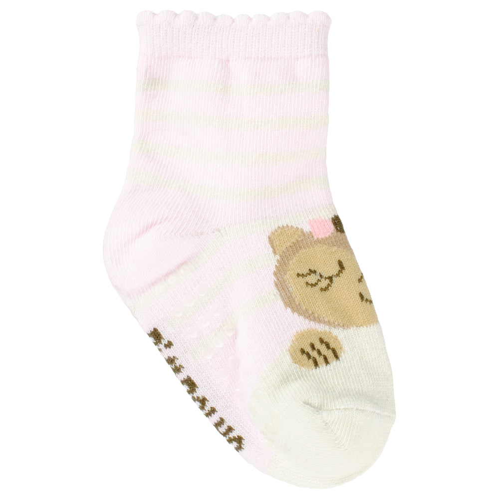 Meia Antiderrapante Bebê Menina 21-25 Macaquinho - Pimpolho