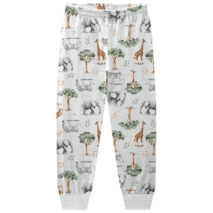 Pijama Menino em Meia Malha Brilha no Escuro Safári - Kyly