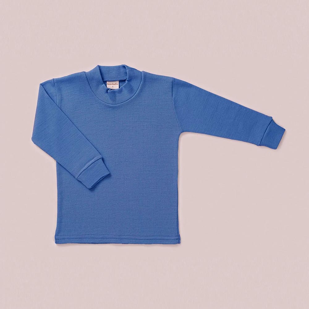 Blusa Básica de Lã Antialérgica Azul Mar - Bebelândia