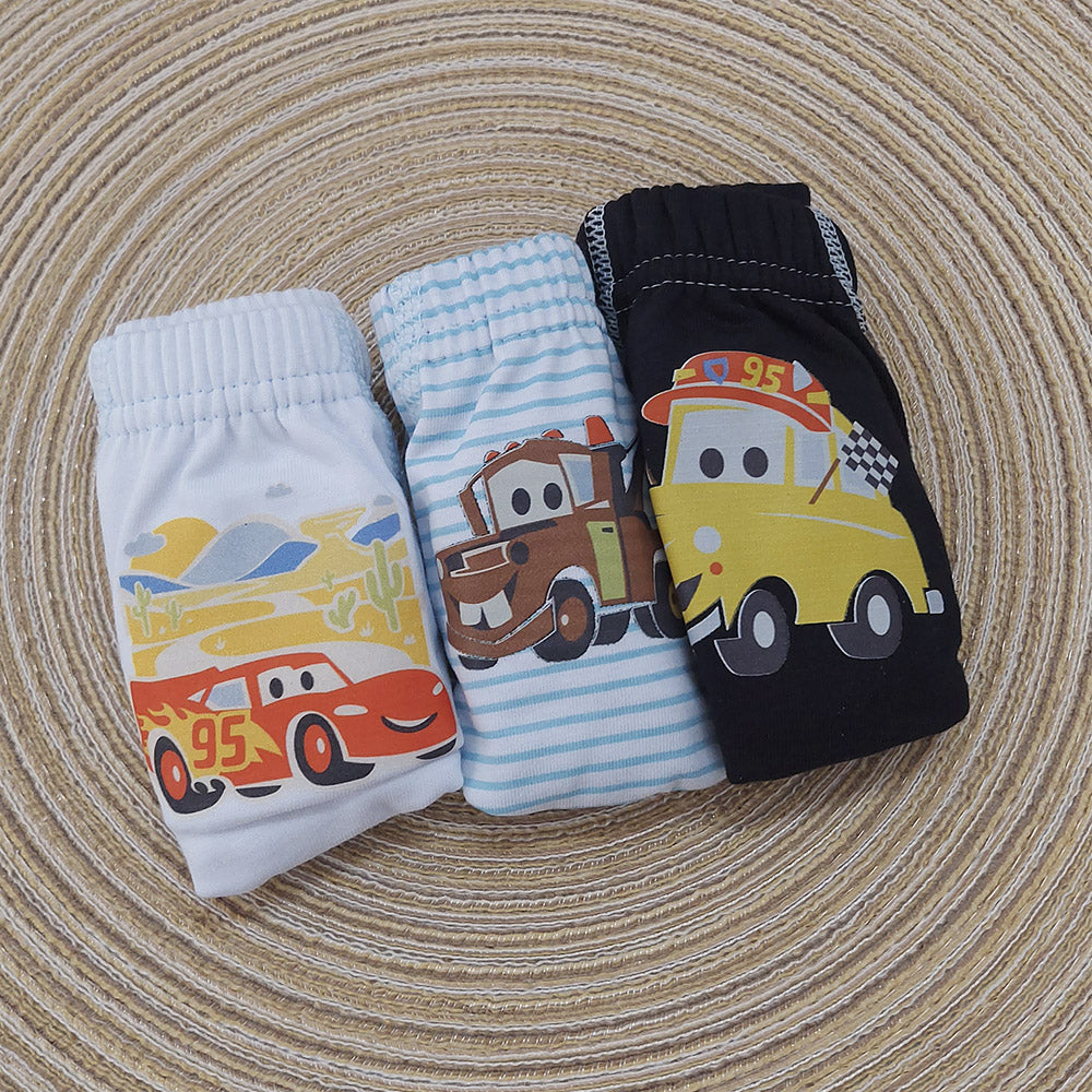 Kit 3 Cuecas Infantil Slip Algodão Disney Carros - Lupo